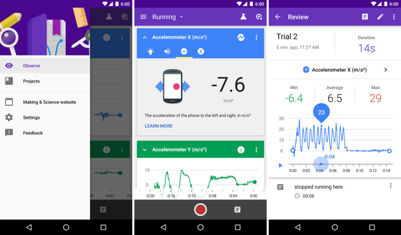 Google lanza app Science Journal para utilizar sensores del smartphone con fines científicos