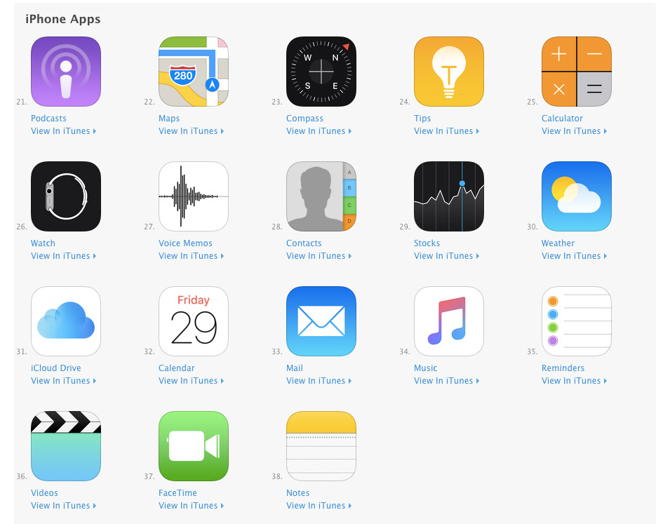 Apple separa sus apps por defecto en iOS 10 y las publica en el App Store