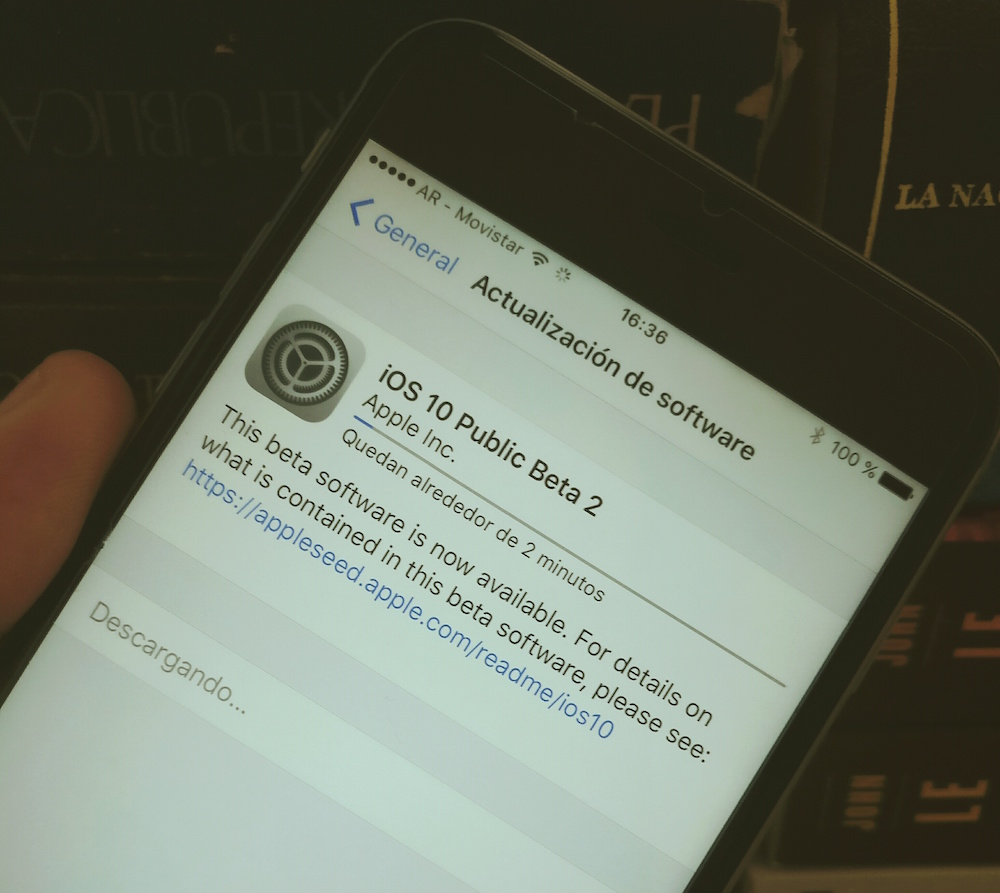 Apple lanza la segunda beta pública para iOS 10