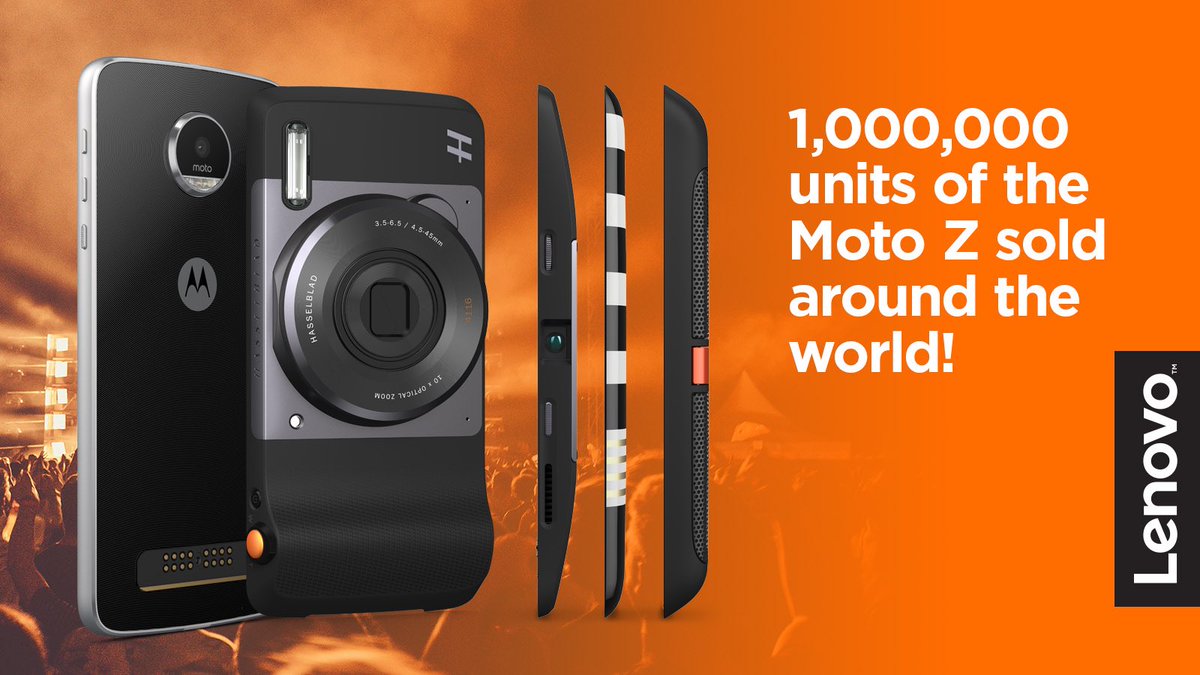 Moto Z supera el millón de unidades vendidas alrededor del mundo
