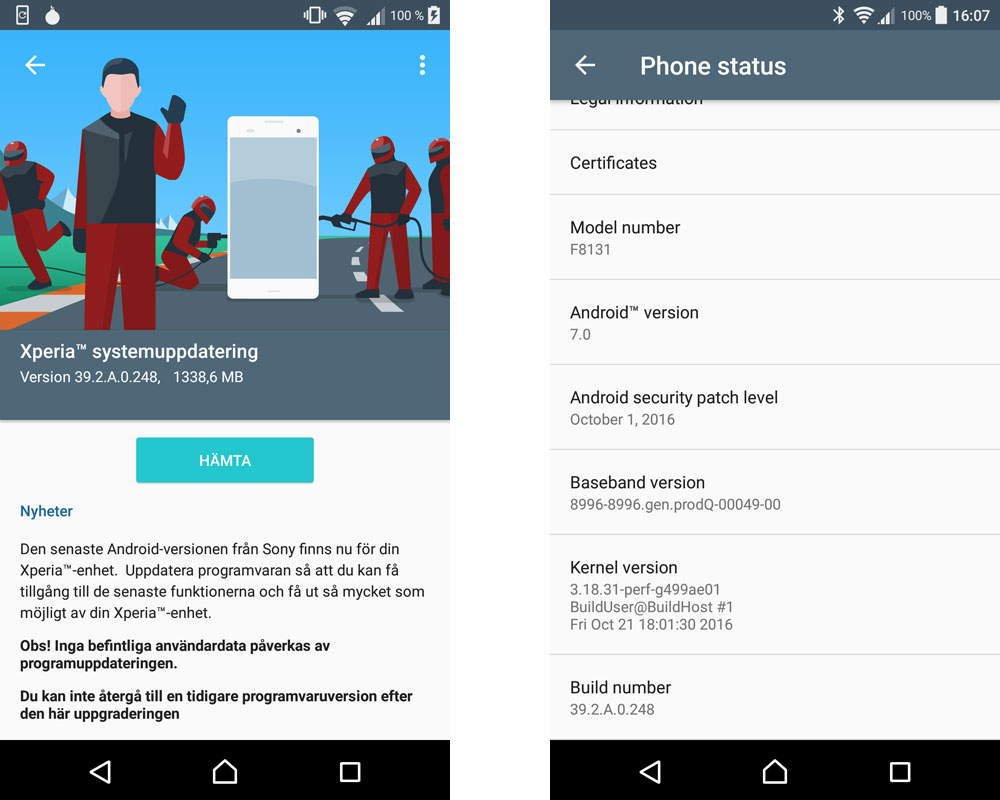 Sony Xperia X Performance comienza a recibir beta de Android 7.0 Nougat