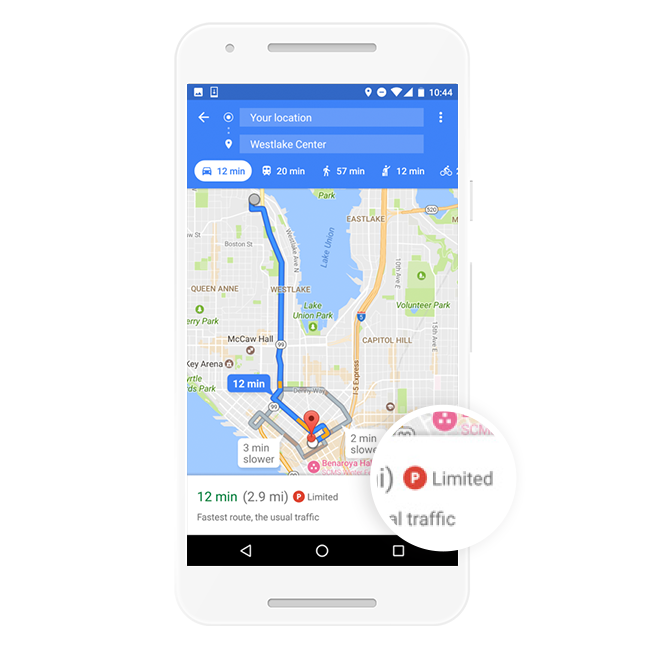 Google Maps estacionamiento