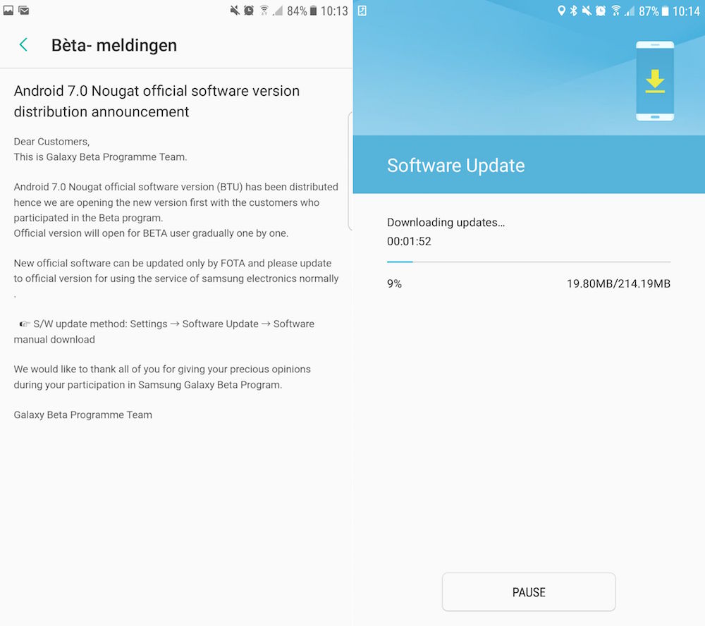 nougat s7 edge