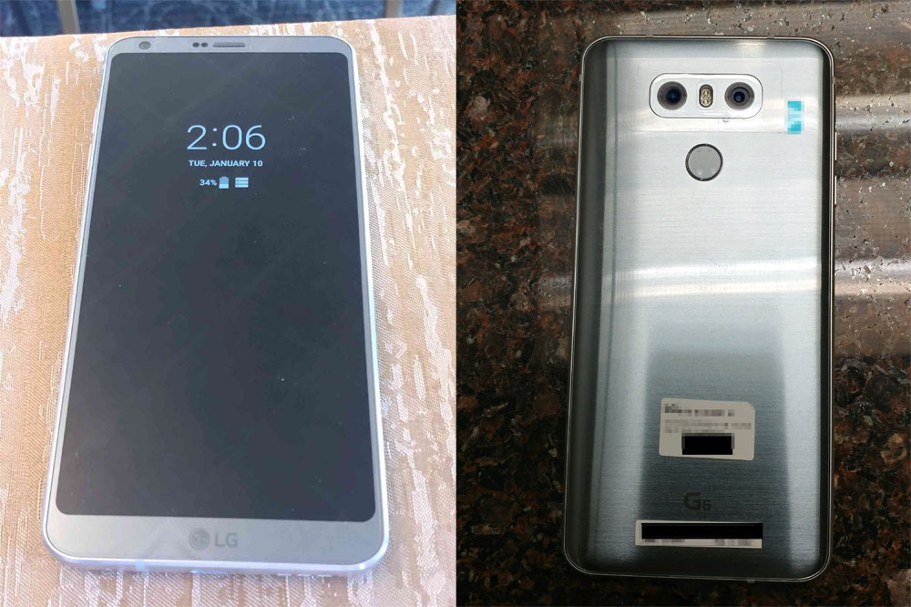 LG G6 posa nuevamente para la foto, mostrando su pantalla Always On