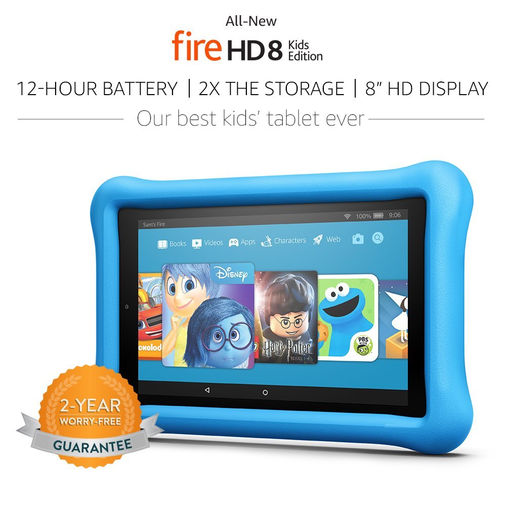 Amazon Fire HD 8 Kids Edition color azul.