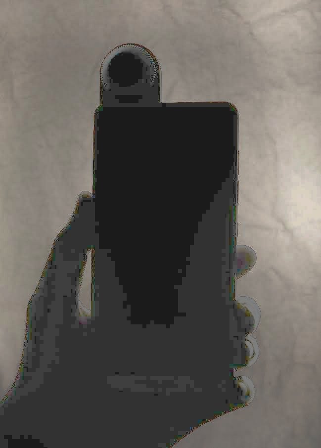 Imagen editada por Phone Arena de la silueta del smartphone de Essential.