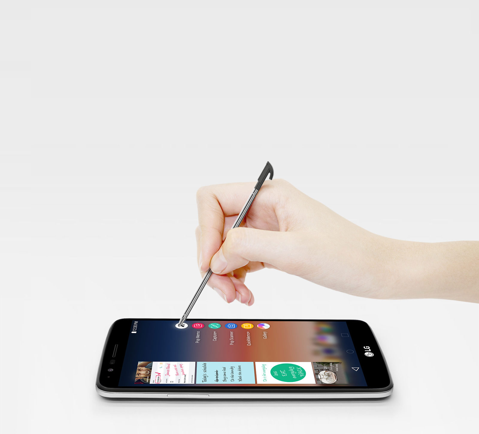 Interacción entre el Smart Pen Pro y el LG K10 Pro.