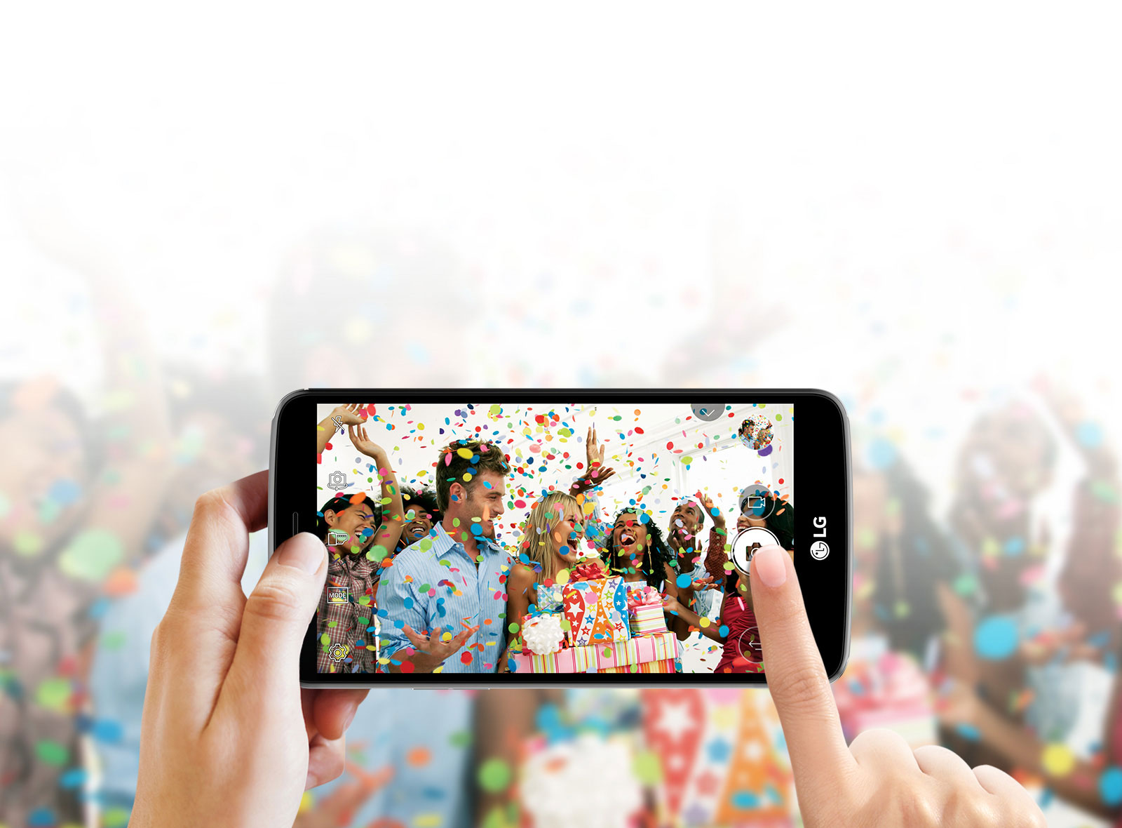 Render oficial. Ilustración de la calidad de imagen del LG K10 Pro.
