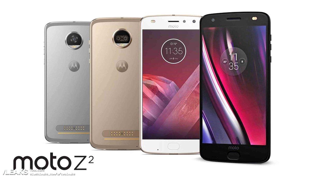 Motorola Moto Z2 Play y Motorola Moto Z2 Force aparecen juntos en un render