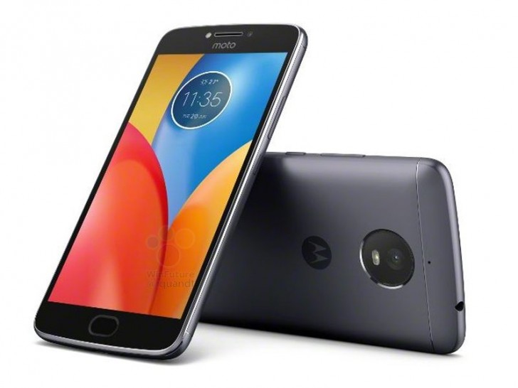 Render de prensa del Motorola Moto E4 Plus negro.