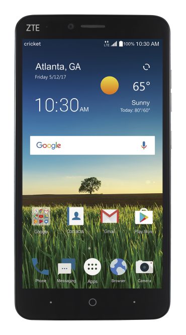 Vista frontal del ZTE Blade X Max.