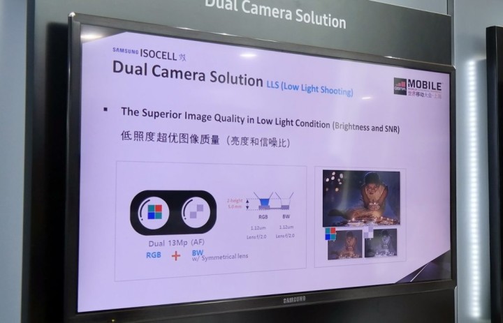 Publicidad del sensor Samsung ISOCELL dual.