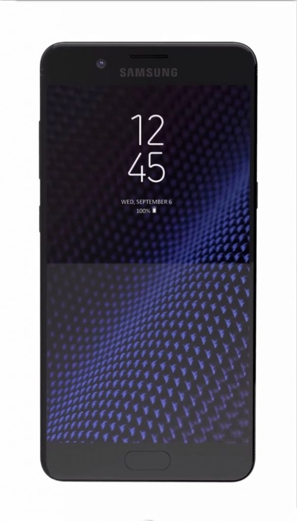 Render filtrado del supuesto frente del Samsung Galaxy C10.