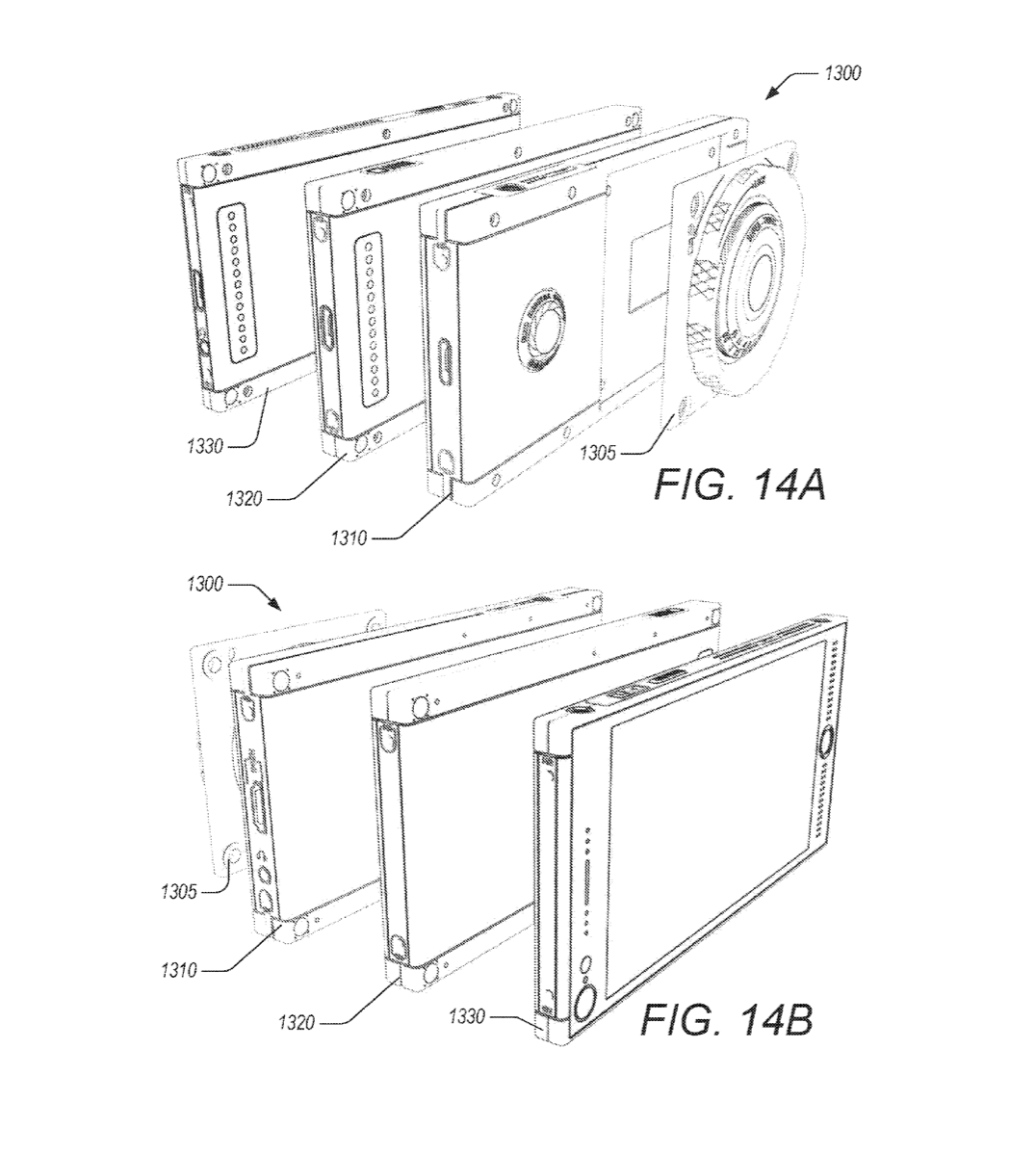 Accesorios modulares del RED Hydrogen One con las mismas dimensiones que el propio dispositivo.