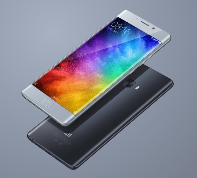 Frente y dorso del Xiaomi Mi Note 2 Special Edition colores negro y plateado. 