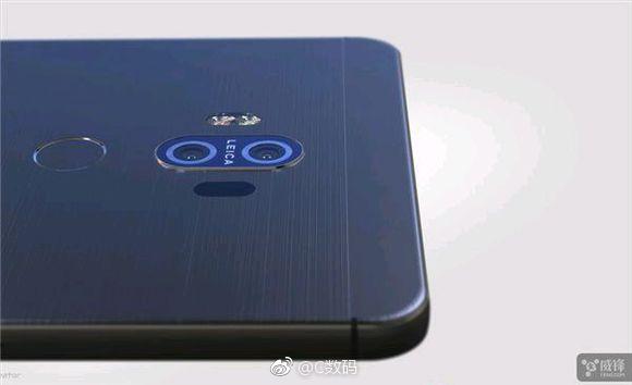 Render exhibiendo la hipotética cámara dual del Huawei Mate 10.