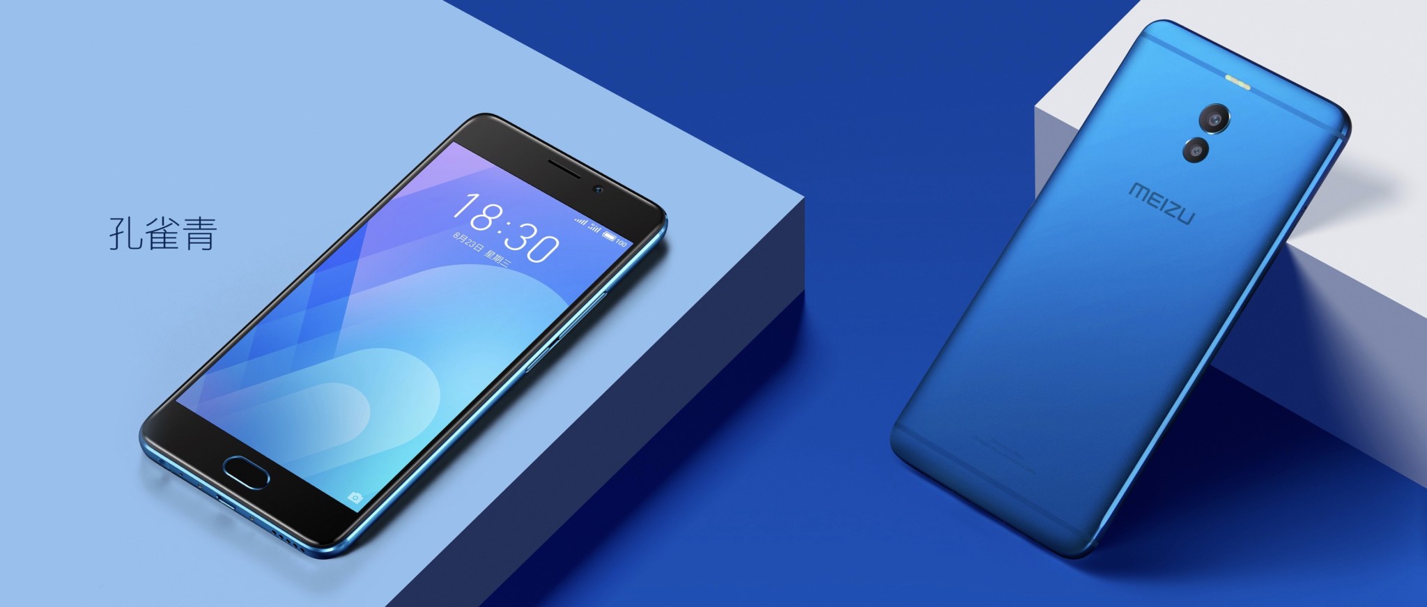 Render oficial del Meizu M6 Note color "Peacock Blue".