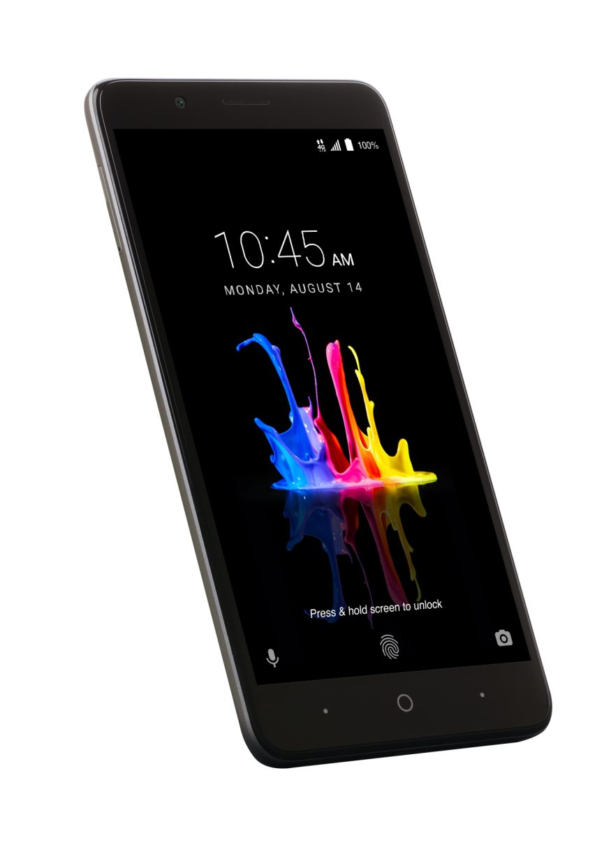 Render oficial frontal del ZTE Blade Z Max.
