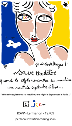 Invitación al evento de OnePlus para presentar el trabajo de Jean-Charles de Castelbajac.