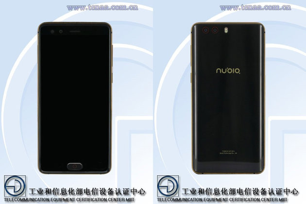 Render oficial de TENAA sobre el Nubia NX589J.