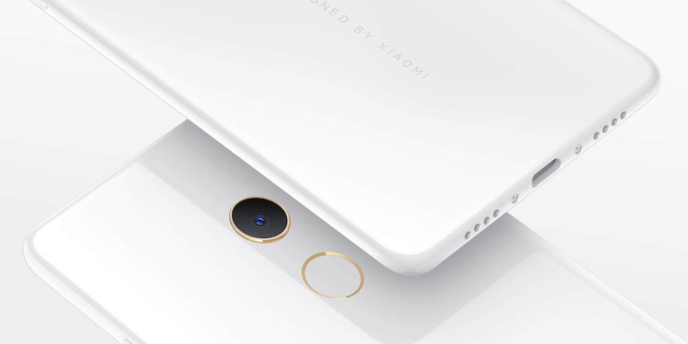 Render oficial del frente y dorso del Xiaomi Mi Mix 2 Special Edition blanco.