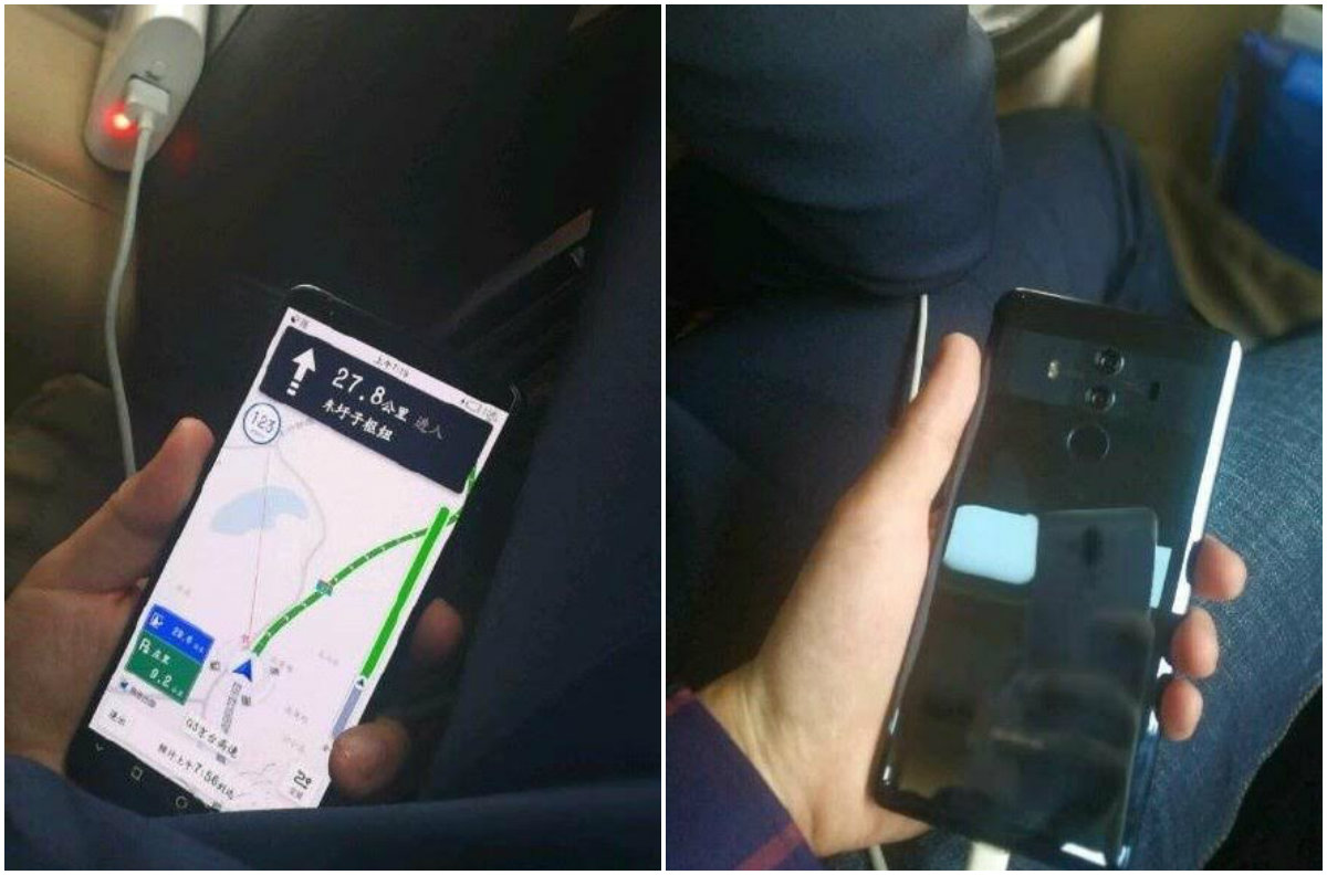 Fotografías en vivo del frente y del dorso del Huawei Mate 10 Pro