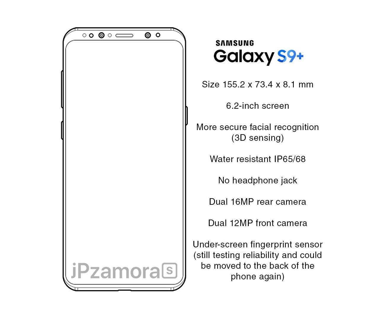 Samsung Galaxy S9/S9+ se filtra en sus primeros renders conceptuales