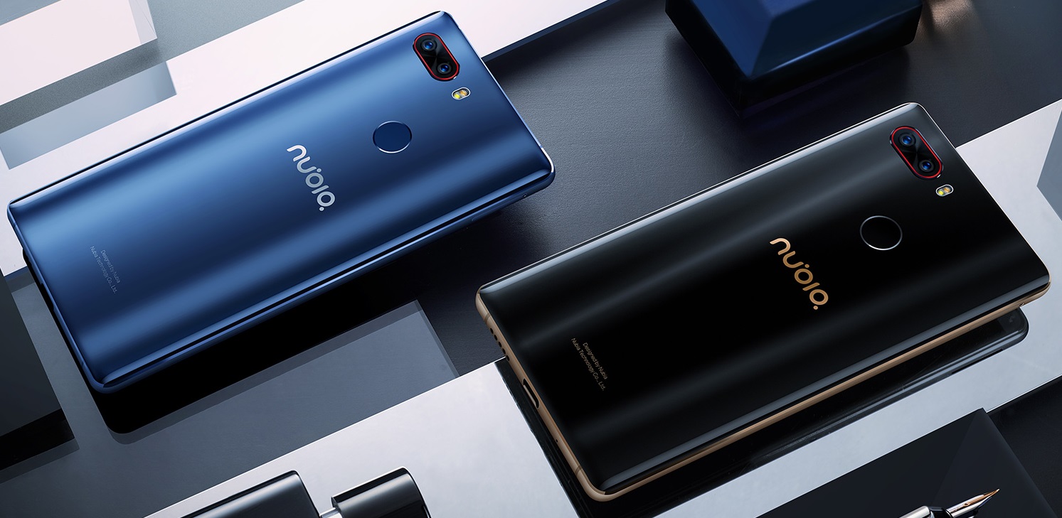 Render oficial mostrando las dos variantes de color del ZTE Nubia Z17S.