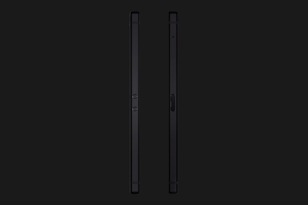Render oficial del Razer Phone mostrando sus botones laterales.