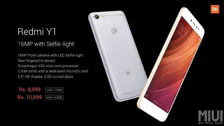 Render publicitario del Xiaomi Redmi Y1.