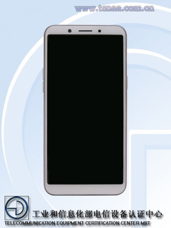 Render oficial del frente del OPPO A85 publicado por TENAA.