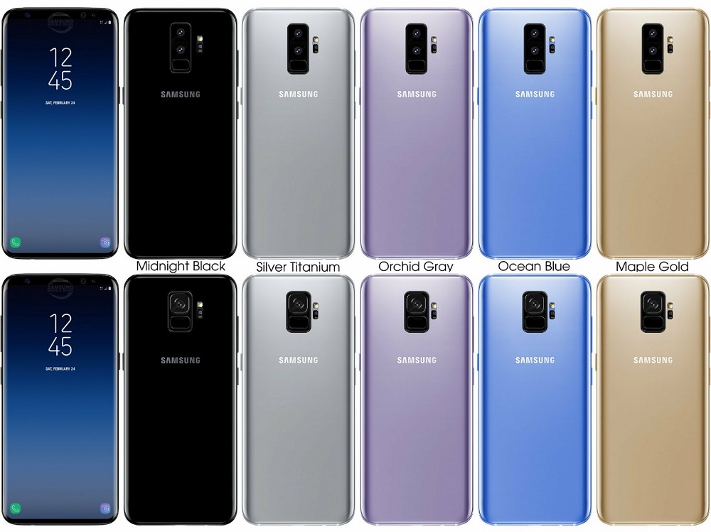 Posibles primeras imágenes del Samsung Galaxy S9/S9+ y sus cinco variantes de colores