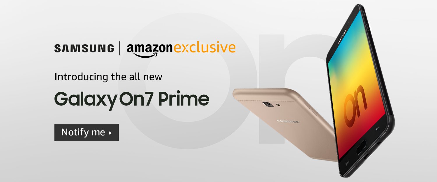 Render publicitario oficial del Samsung Galaxy On7 Prime.