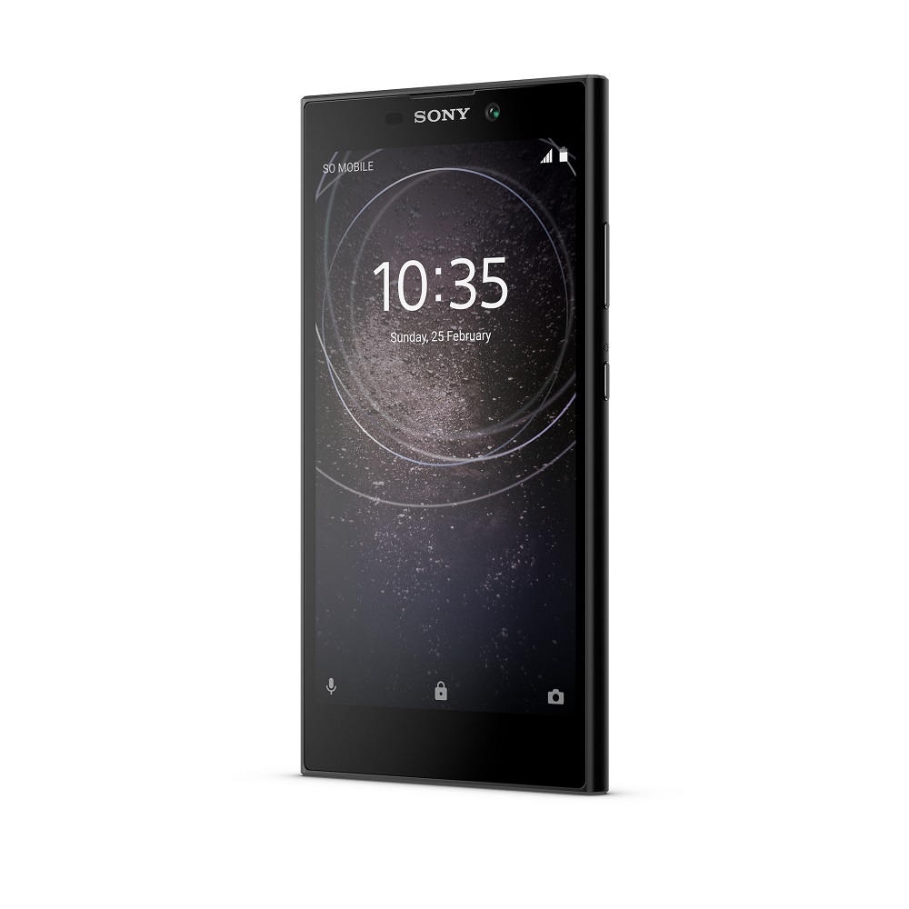 Render oficial del frente del Sony Xperia L2 color negro.