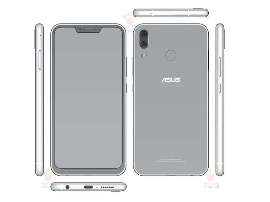 ASUS ZenFone 5 filtrado con notch a la iphone X