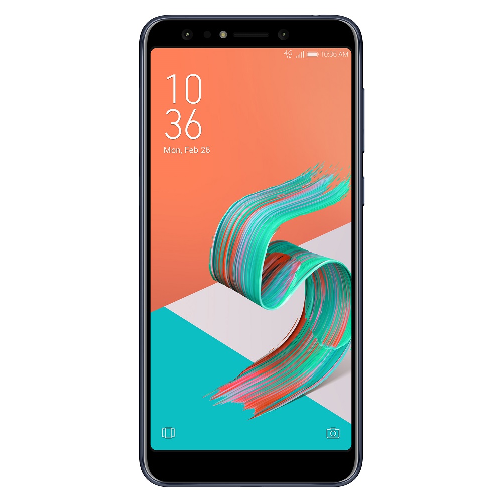 Render oficial del frente del ASUS Zenfone 5 Lite color "Midnight Black".