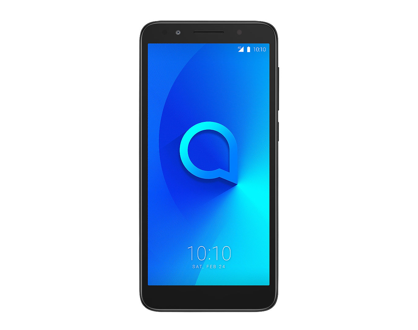 Render oficial del frente del Alcatel 1X en su variante de color negro.