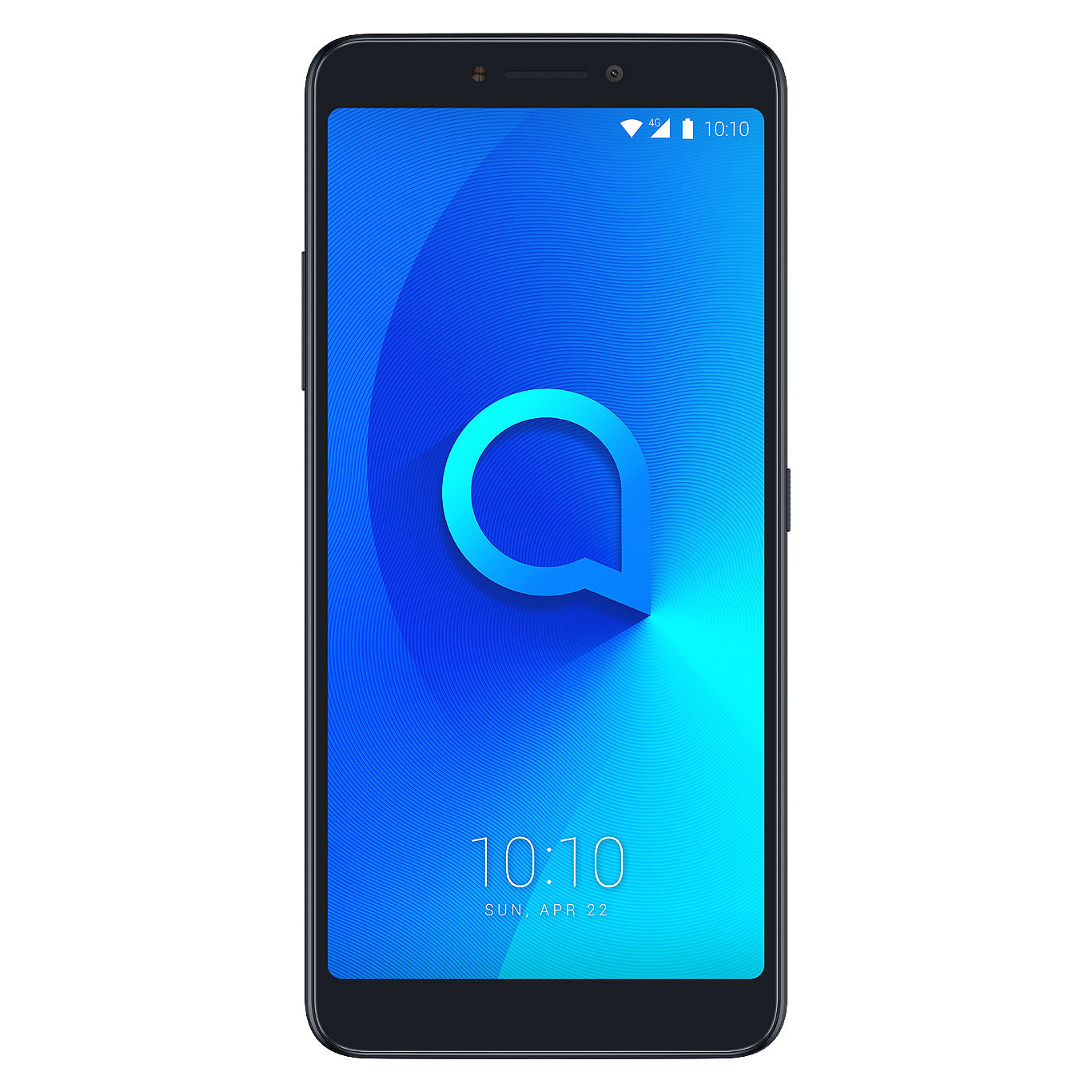 Render oficial del frente del Alcatel 3V en su variante de color negro.