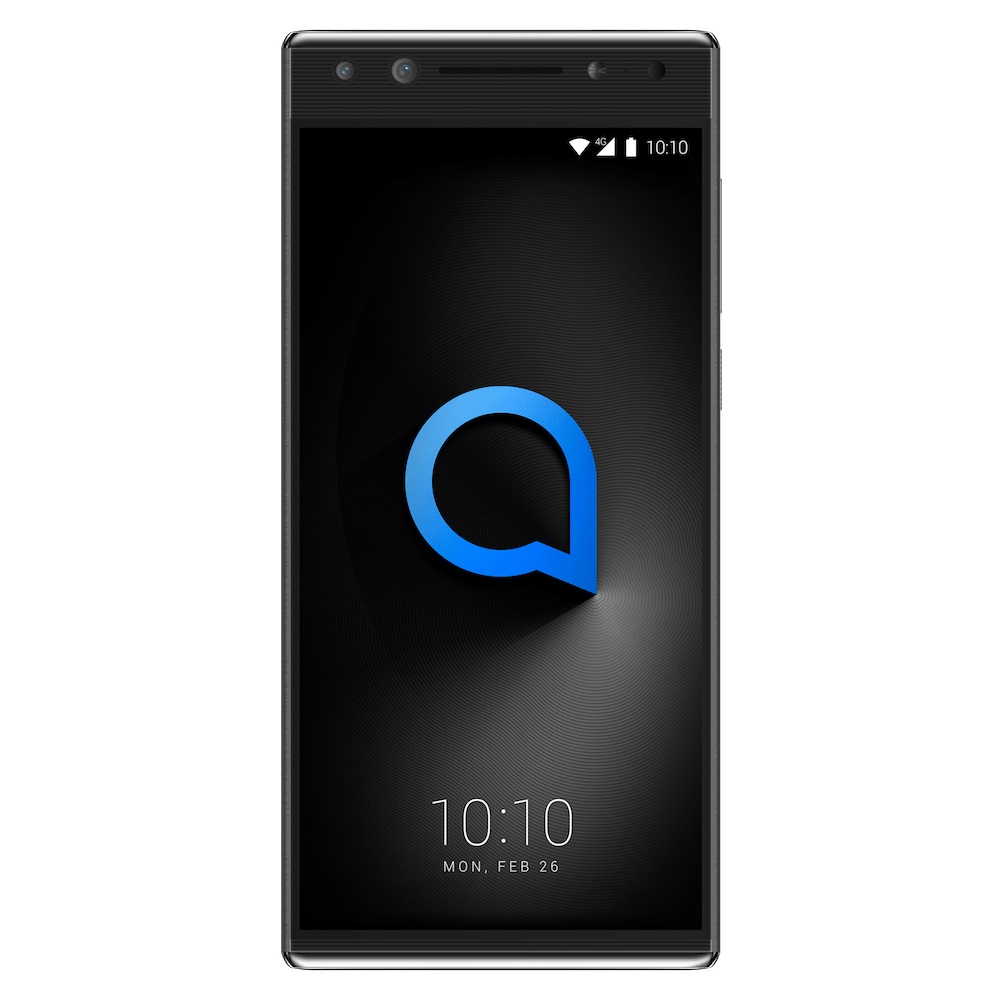Render oficial del frente del Alcatel 5 en su variante de color negro.