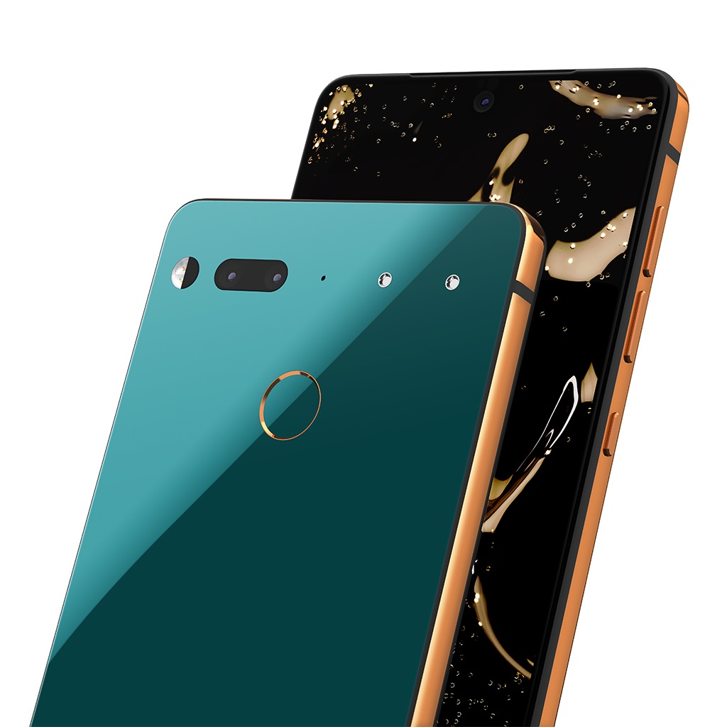 Imagen oficial del Essential PH-1 color "Ocean Depths".