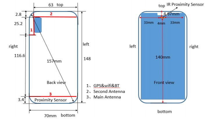 Render ilustrativo del diseño del supuesto Huawei P11/P20 Lite certificado por la FCC.