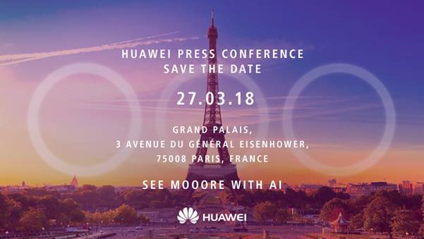 Invitación oficial de Huawei al evento de presentación de su Huawei P11/P20.