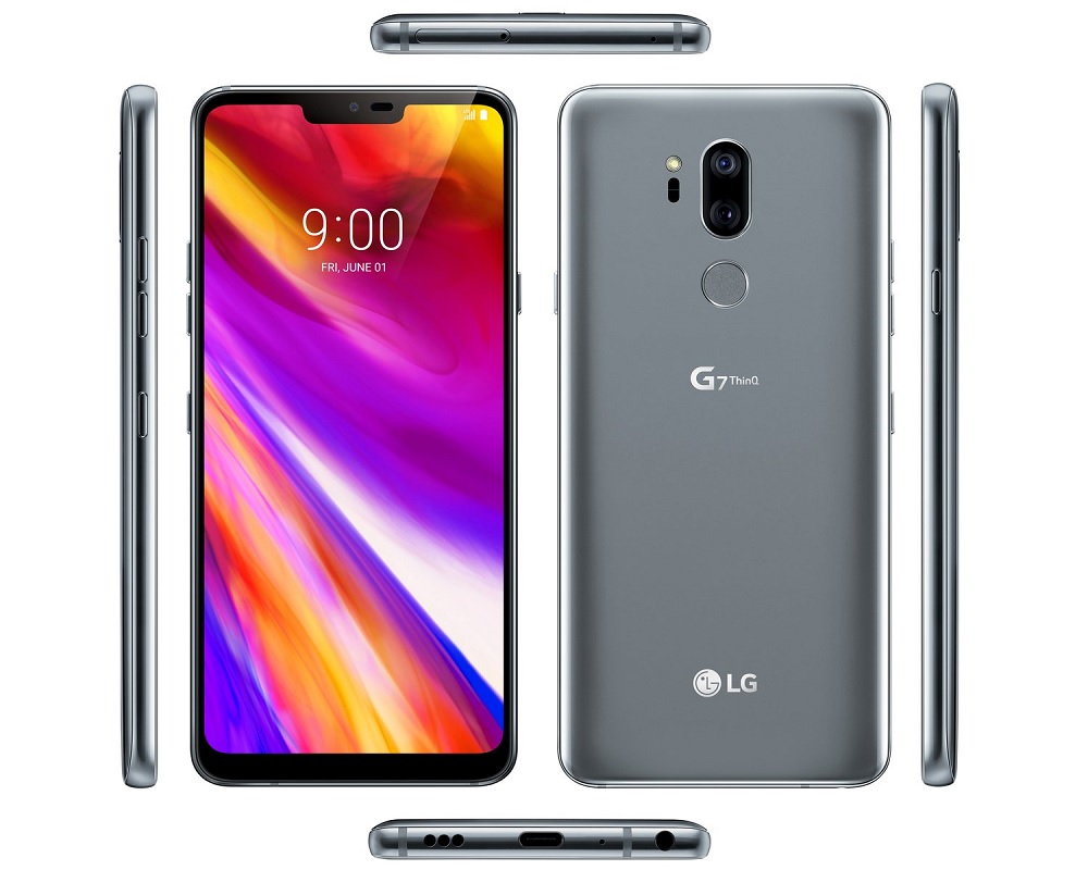 Este sería el aspecto del LG G7 ThinQ visto desde todos los ángulos