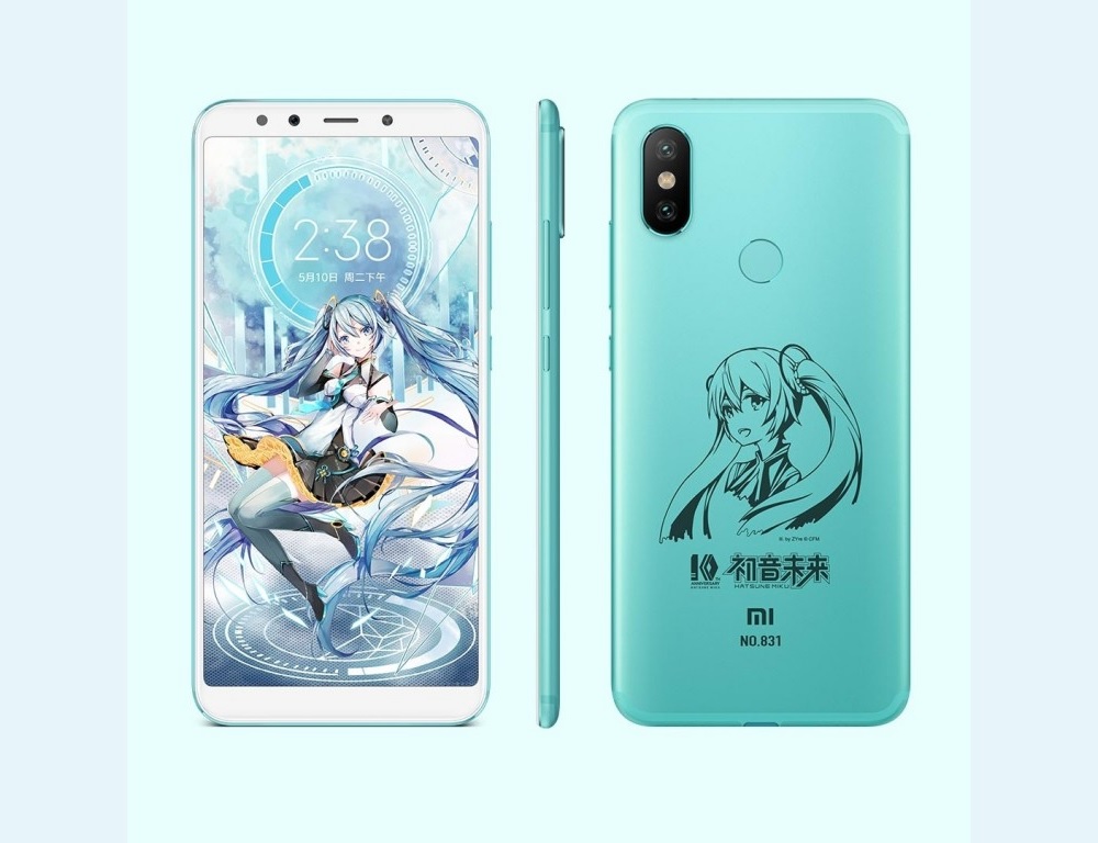 Una vez más, otro teléfono de Xiaomi con Miku: Xiaomi Mi 6X Hatsune Miku