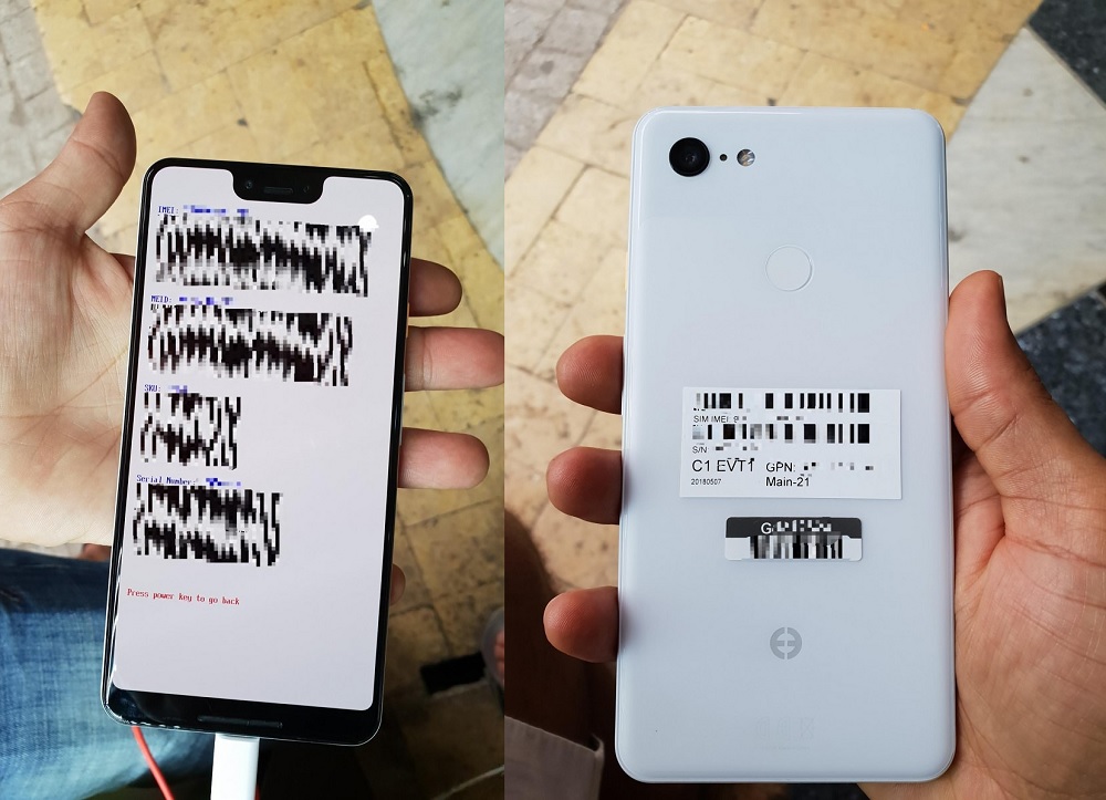 Se filtran fotografías del Google Pixel 3 XL color Clearly White