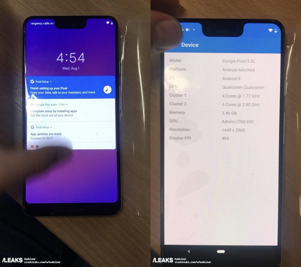 Fotografías filtradas del Google Pixel 3 XL saliendo de su empaque