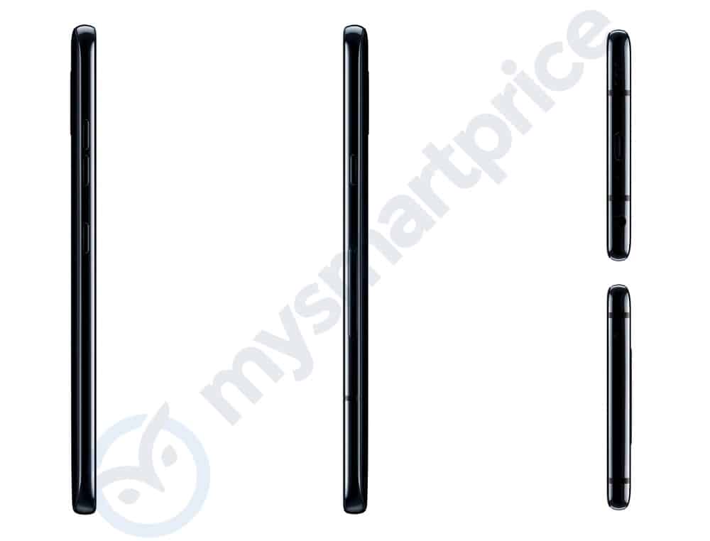 Render filtrado de las aristas laterales y verticales del LG V40 ThinQ.