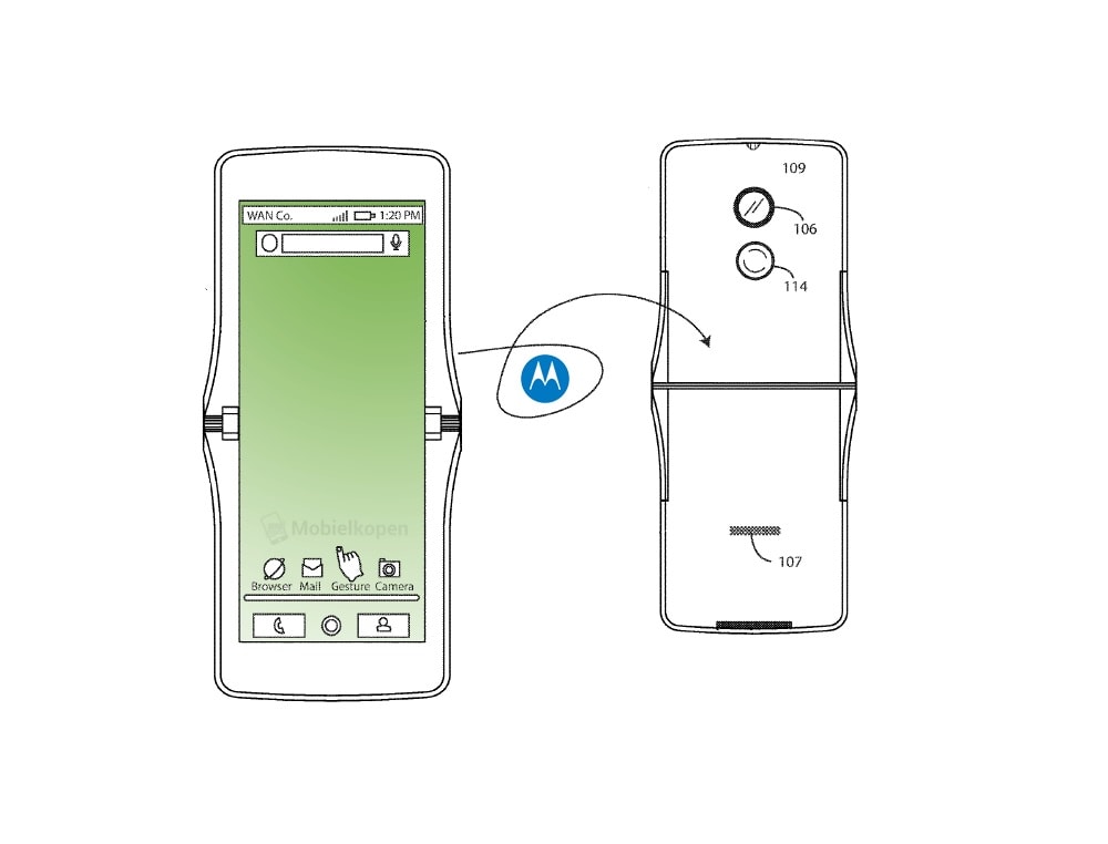 Motorola habría patentado un Motorola RAZR con display flexible