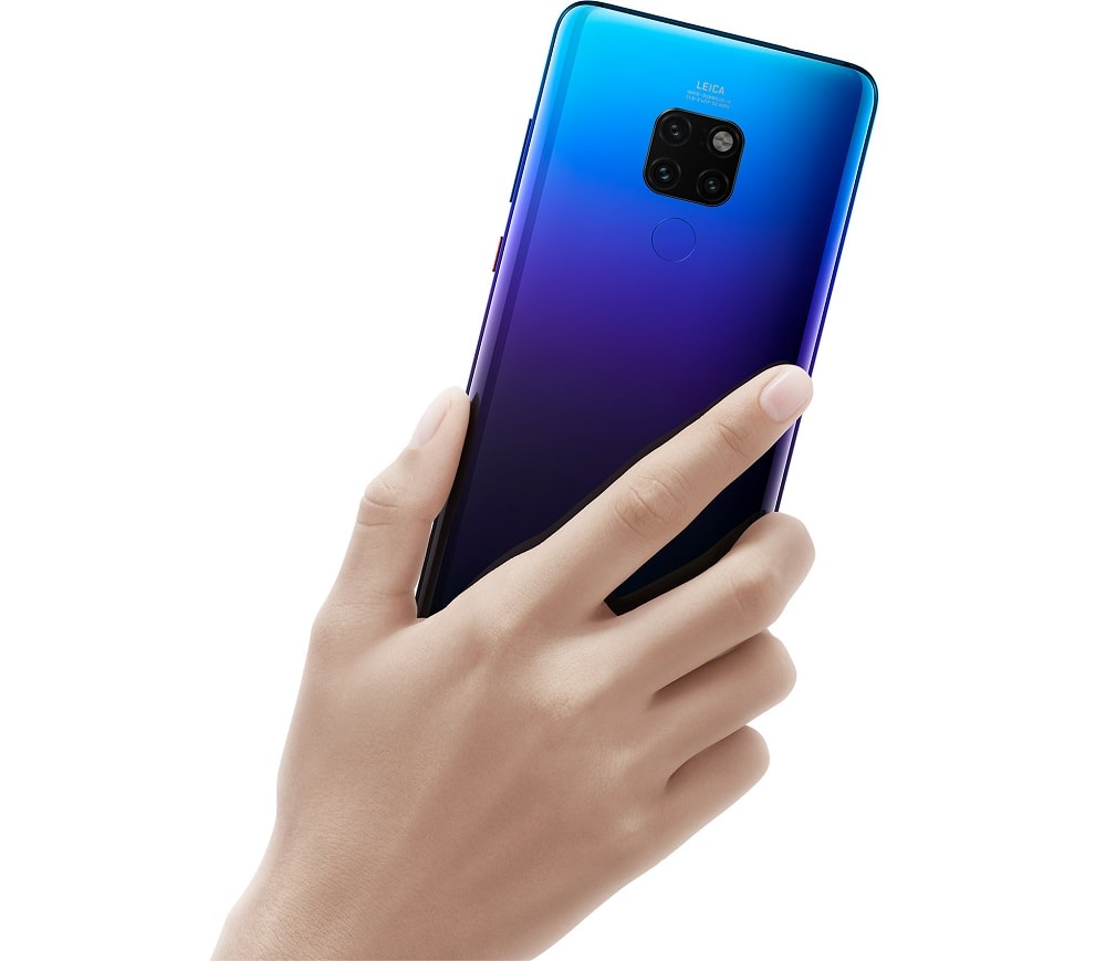 Huawei Mate 20 Render oficial del dorso del Huawei Mate 20 color "Twilight".