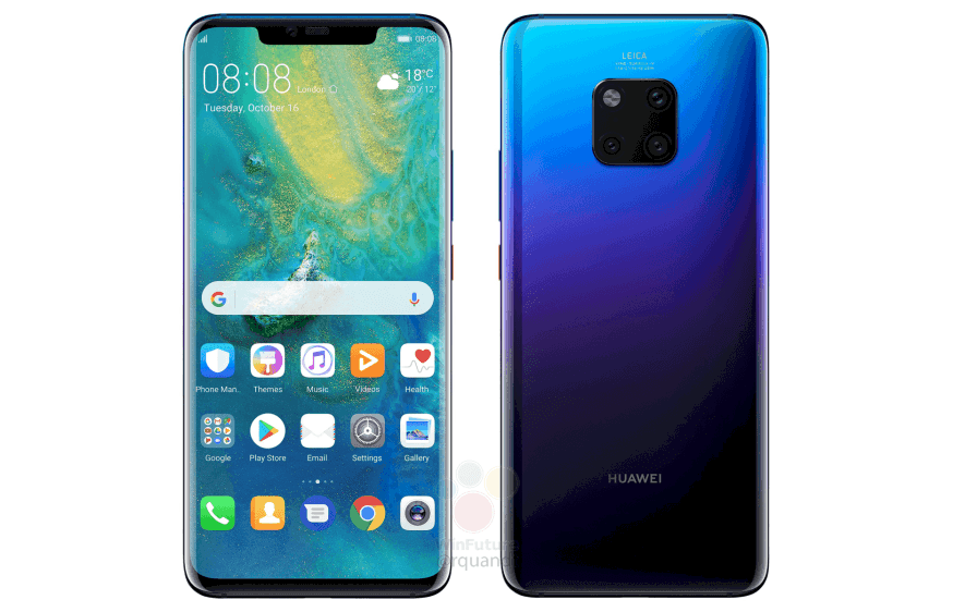 Huawei Mate 20 Pro filtrado con triple camara